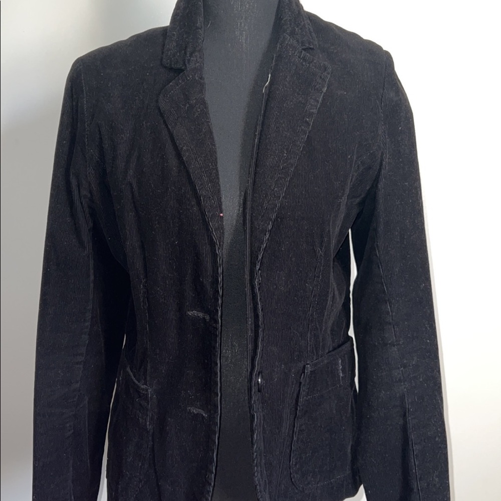 Black velvet blazer , size 10